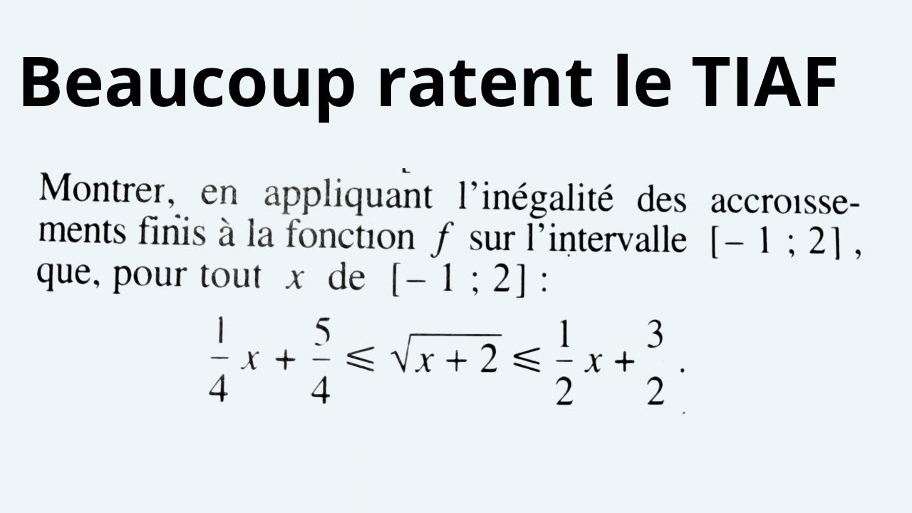 Théorème  des inégalités des accroissements finis