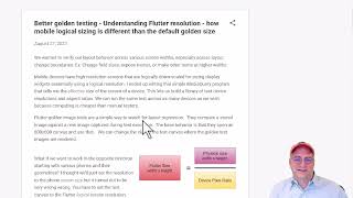 Celebrity Flutter golden testing - taking into account the Flutter logical resolution on mobile devices. Wealth