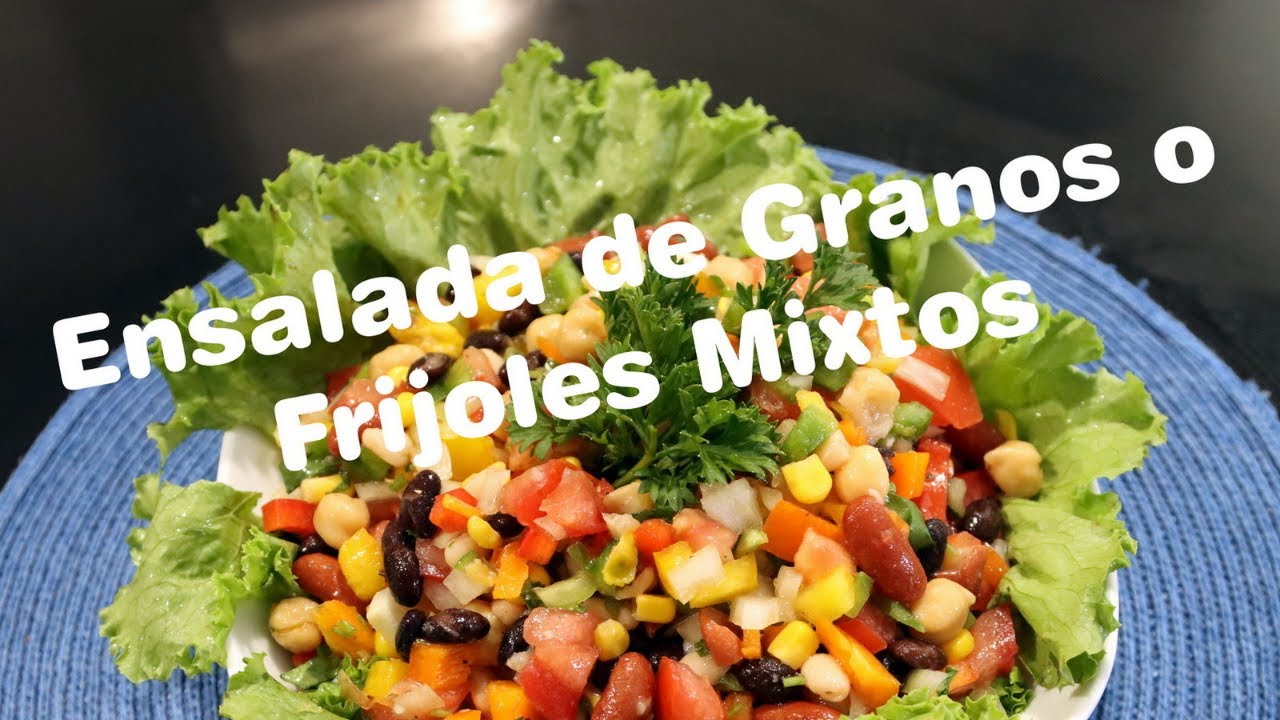 Como preparar Ensalada de Granos o Frijoles Mixtos con Sabor Dominicano