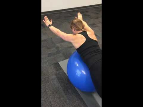 Stability Ball "W's" for Lower Trapezius Activation