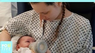 Mother meets her newborn son for the first time after being in a two-week coma | Positive
