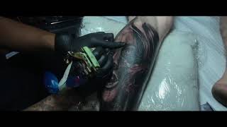 Daily Ink! Girl skull tattoo on leg at Energy Ink Tattoo Studio Bali
