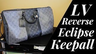 Louis Vuitton Monogram Eclipse Reverse Keepall Bandouliere 50