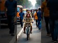 Delhli Ki Traffic Mein BANDAR Ka Cycle Adventure! 🐒🚲
