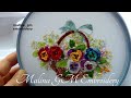 Flower embroidery * How to embroider: Pansies