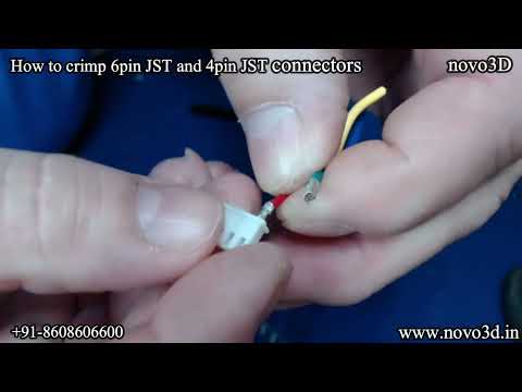 How to crimp 6pin JST and 4pin JST connectors, - video from novo3D