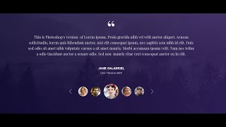 Testimonial slider using bootstrap in HTML, CSS