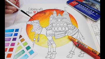 How to color a Background with Neocolor II | Worlds of Wonder by Johanna Basford