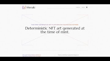 Meraki Generative Art - Platform Introduction