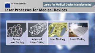 Lasers for Medical Device Manufacturing