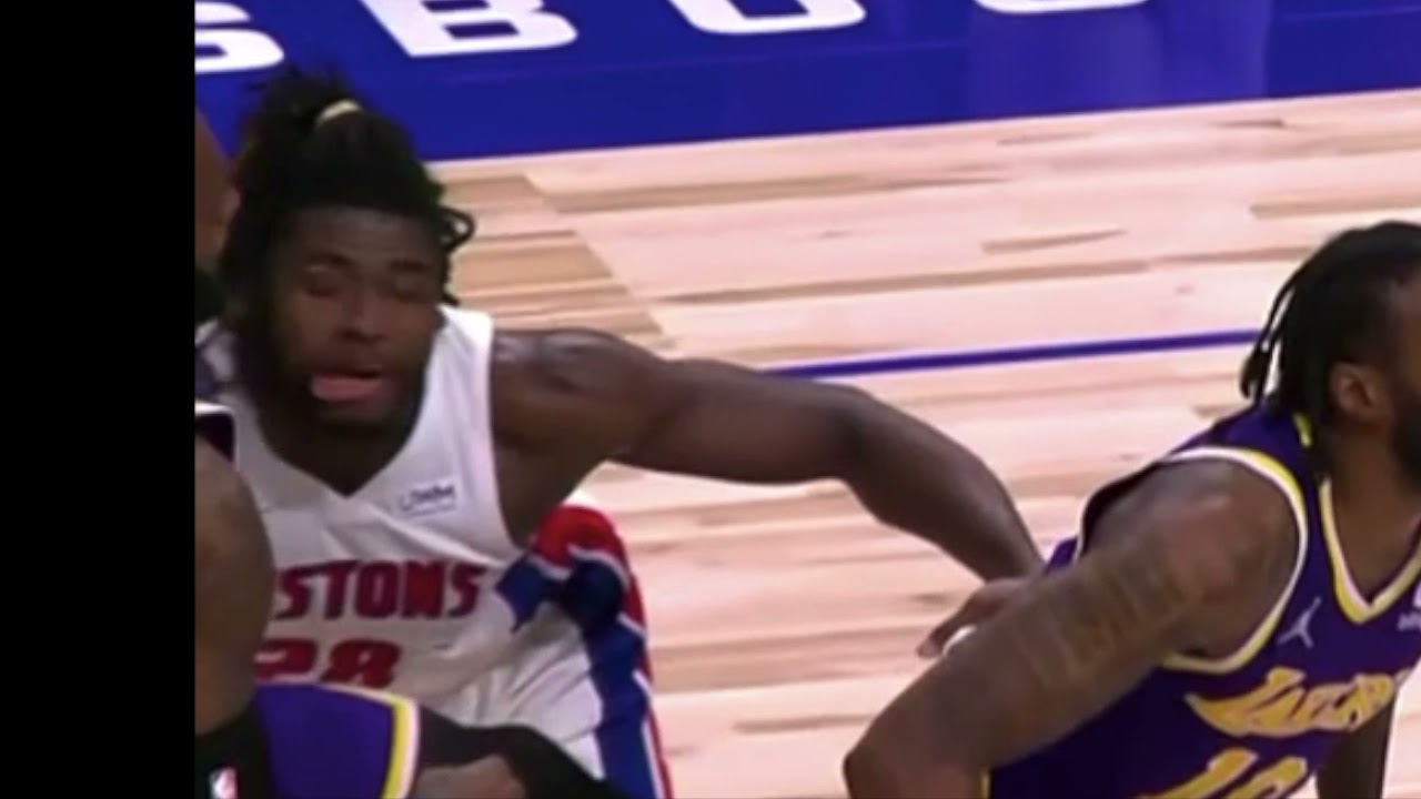 Dirty LeBron James punches Isaiah Stewart in the Face! - YouTube