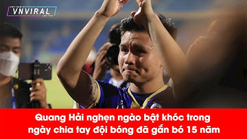 Quang Hải nghẹn ngào bật khóc trong ngày chia tay đội bóng đã gắn bó 15 năm