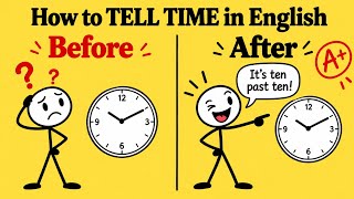 Telling the Time in English | O'clock, Past and To | Lesson for Beginners