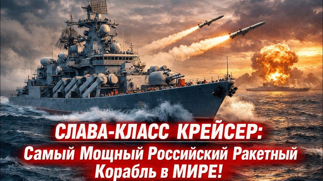 «СЛАВА-КЛАСС КРЕЙСЕР: Самый Мощный Российский Ракетный Корабль в МИРЕ!»