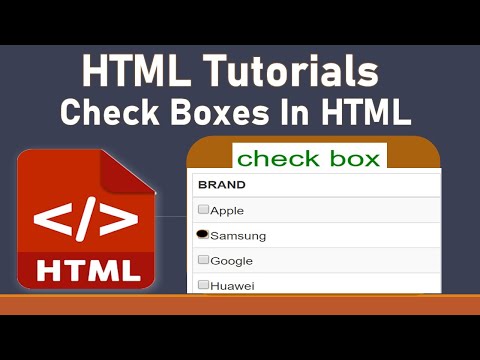 HTML Tutorial For Beginners | Checkboxes In HTML