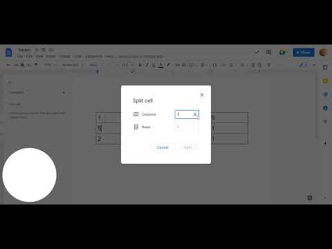Split Cell in Tables (Google Docs)