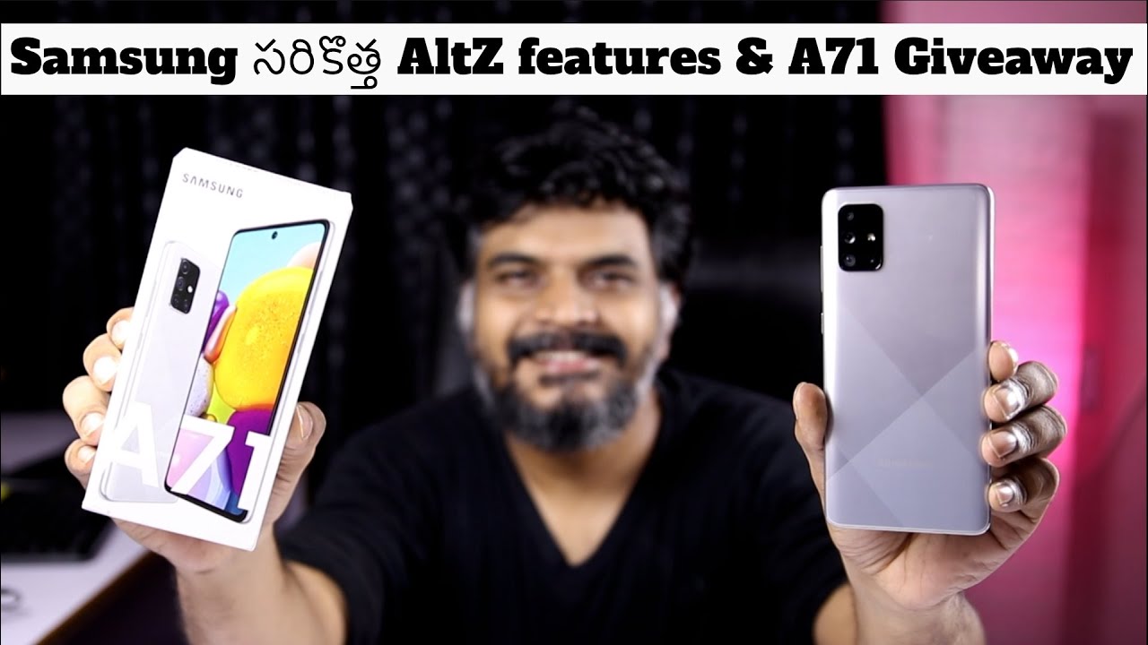 Samsung A71 New AltZ Life Features & A71 Silver Unboxing ll in Telugu
