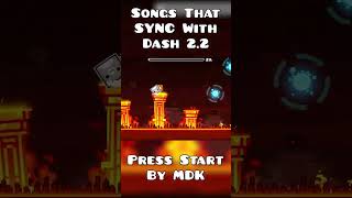 All These Songs SYNC With "Dash" | Geometry Dash 2.2 #geometrydash #shorts