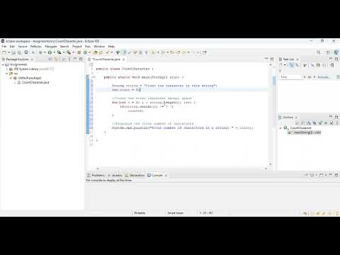 Count the characters in java explained in Tamil - jegan
