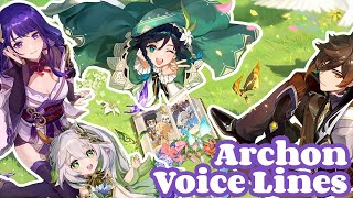 ALL Archons' Voice Lines About Each Other | Genshin Impact
