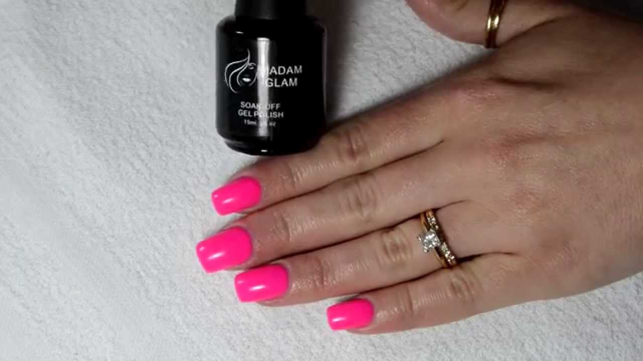 Madam Glam Soak Off Gel Polish Review/Tutorial - YouTube