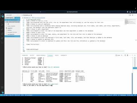 SQL Employee Tracker - Blount