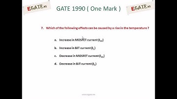 Problem on effect of Temperature - GATE 1990 ECE  (Electron Devices) - (www.egate.ws)