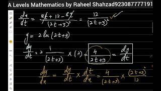 Parametric Equations |Differentiation |A Levels Mathematics |