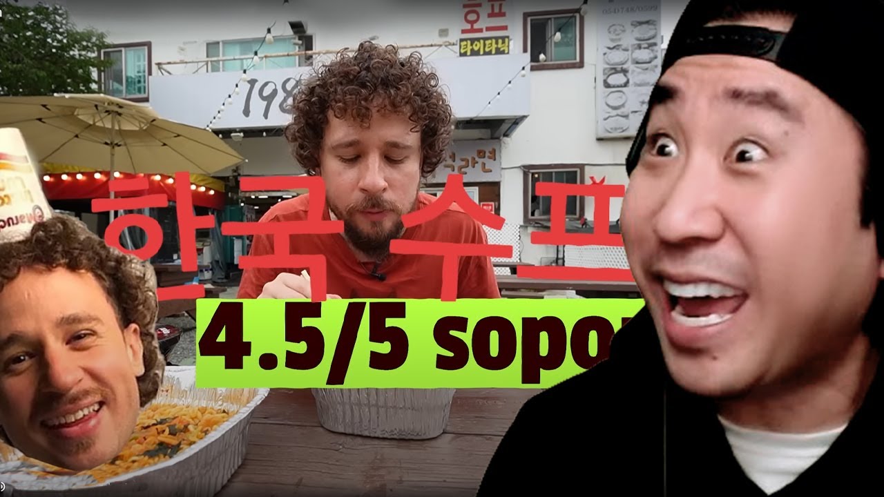 Coreano reacciona a Luisito probando sopa instantánea de Corea del Sur 😂🤣