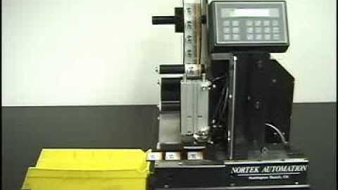 Label Applicator benchtop with magazine feeder NortekAutomation