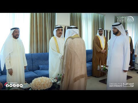 سعود بن راشد المعلا يواصل استقبال المهنئين من الشيوخ والمواطنين والمسؤولين بعيد الفطر