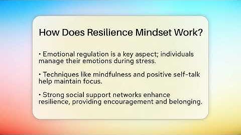 How Does Resilience Mindset Work? - The Personal Growth Path