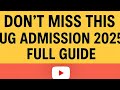 ✅ “Don’t Miss This! UG Admission2025 Full Guide”Cluster &Jammu Univ EXPLAINED – Major/Minor Courses”