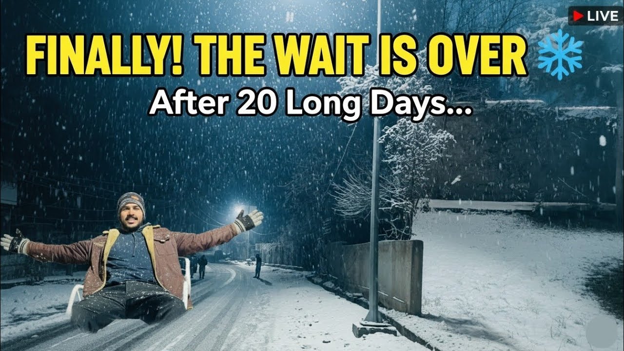 FINALLY! The Wait is Over 😍 Heavy Snowfall Started after 20 Days! ❄️