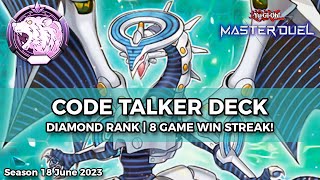 8-0 Streak! Code Talker Deck (Plat-Diamond) Season 18 - Yu-Gi-Oh! Master Duel