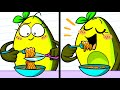 VEGETABLES Try VIRAL 123 GO FOOD HACKS Funny Tricks Fails By Avocado Couple 