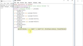 python income tax calculator