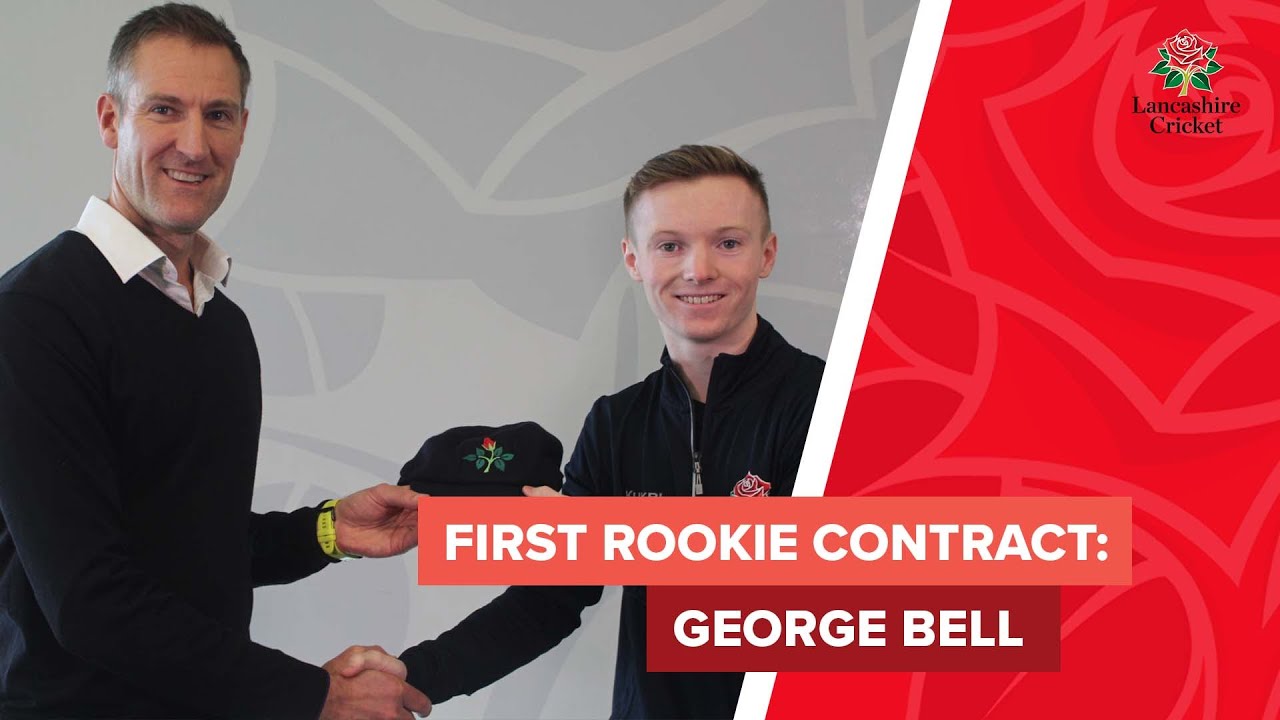 GEORGE BELL | Signs first rookie contract with Lancashire Cricket - YouTube