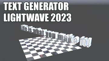 Text Generator in LightWave 2023