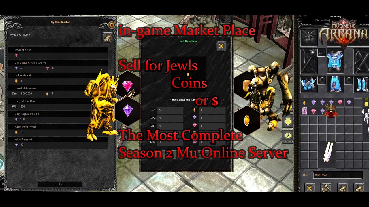 Arcana Mu Online Season2 14 Reset - The Marketplace  9 Months Anniversary