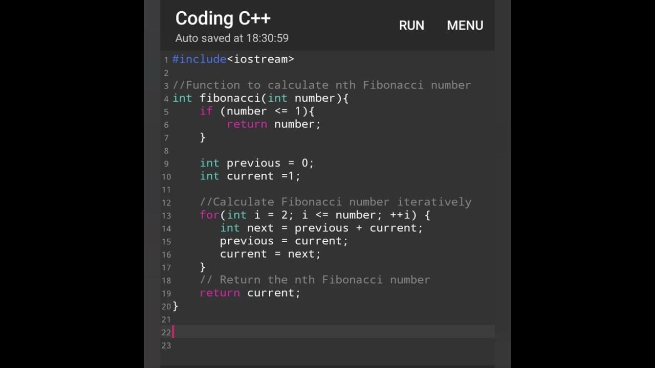 C++ program to display nth Fibonacci number |Mostly asked in placements ...