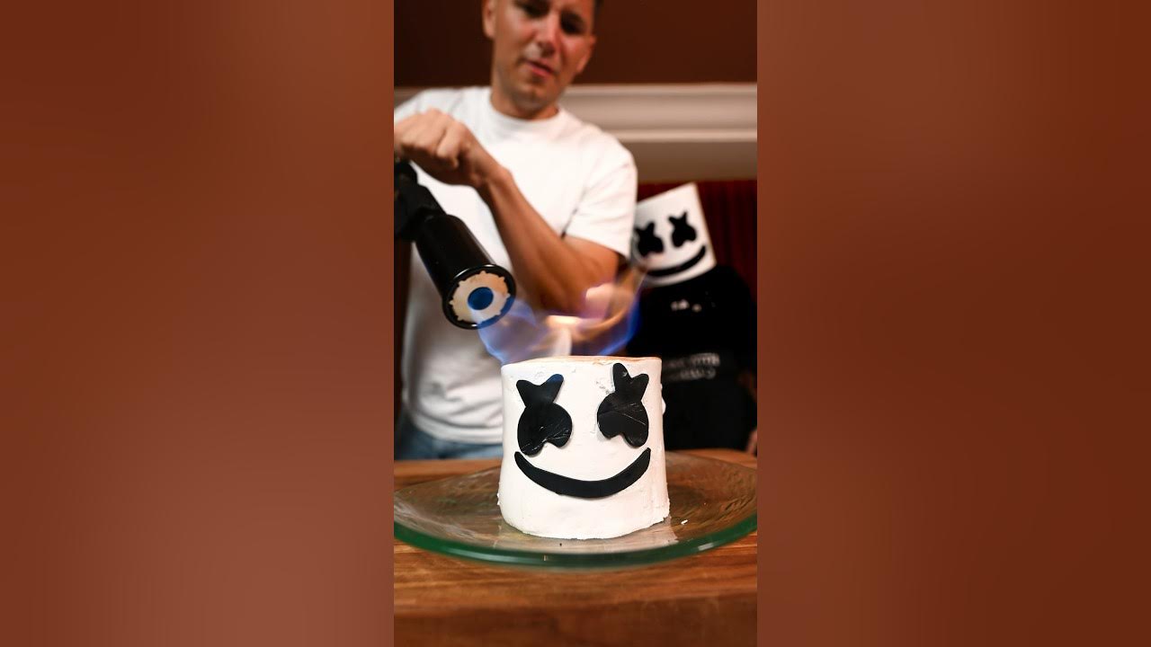 The Marshmello Cake #shorts #marshmello #cake The Marshmello Cake #shorts #marshmello #cake