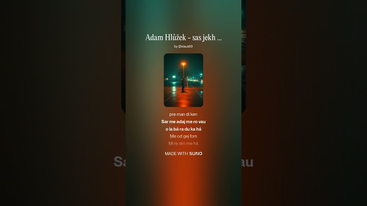 SUNO AI COVER  DJ Numero Ai Adam Hlůžek   sas jekh dzives official video cover Khamoro Cover