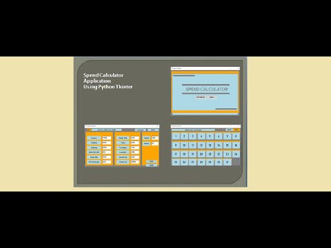 How TO Create Spend Calculator Application In Python Using Tkinter