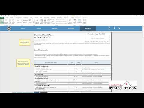 Scope of Work Report