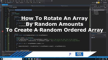 How to Rotate an Array by a Random Amount To Create a Random Ordered Array in C#