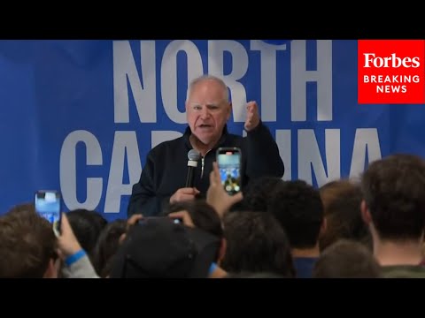 JUST IN: Tim Walz Makes Stop At Duke University As He Campaigns In Key Swing State North Carolina