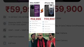 Vivo X200T Vs iPhone 16e #androidphone #shortvideos #shorts #vivo #iphone