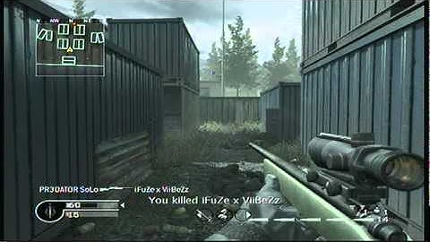 CoD 4 1v1 :: ACOG :: PR3DATOR SoLo Vs. iFuZe x ViiBeZz