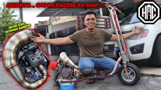 AKHIRNYA .. GOPED RACING dah SIAP ! | enjin 63CC 2STROKE sampai | ALAMAK ! salah bancuh 2T 😂